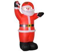 Decoración navideña inflable, Papá Noel de 2,4 metros con iluminación LED, bastón de caramelo