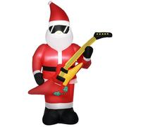 Decoración navideña inflable: Papá Noel para exteriores, incluye ventilador, 140 m, rojo y blanco