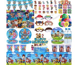 Decoración para Fiesta de Cumpleaños de PAW Patrol, Vajilla, Mantel, Platos, Vasos, Servilletas, Bolsas de Regalo, Globos, Artículos para Fiestas de PAW Patrol sticker-50pcs