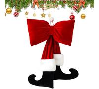 Decoraciones de árbol de Navidad, forma vintage de piernas arqueadas, gran nudo, para interiores, casa, dormitorio, sala de estar, cocina, cuarto de baño, pasillo, escalera, entrada, porche, patio