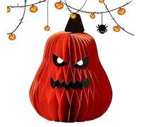 Decoraciones de Calabazas de Papel Papel de Halloween Reutilizable Plegable | Centro de Mesa de Calabaza Fantasma para Acción de Gracias para mesa, repisa de chimenea, bar, restaurante, tienda, po