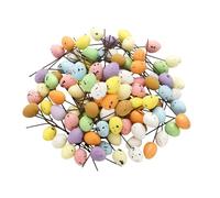 Decoraciones genéricas para huevos de Pascua - 100 piezas de carpintero para tartas punteadas - Decoraciones con tallos, para decoración de , oficina, casa, florero, corona