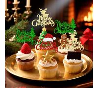 decoraciones navideñas para cupcakes y muffins para navidad año nuevo baby