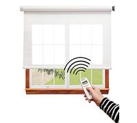 DECORESTOR Estor Enrollable Translucido Motorizado a TU Medida - 280 x 180 cm. Mando Incluido - Blanco. Estores Enrollable Motor, Stores enrollables, Estores para Ventanas y Puertas