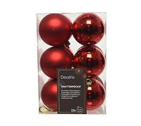 DECORIS 21832 Bolas Resistente a los Golpes, Mate y Brillante