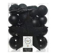 Bolas de navidad decoris negro multicolor (33 piezas) 6.9 cm