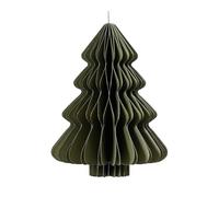 Decoris Adorno grande de papel verde para árbol, decoración navideña de 15.75 pulgadas, cierre magnético