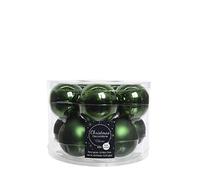 Decoris Bola de Navidad de Cristal, Verde Pino, 6 cm