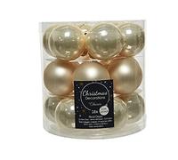Decoris Bolas de Navidad de cristal de 4 cm x 18 piezas pequeñas para árbol de Navidad, perlas