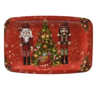 Decoris Plato decorativo de plástico, 41 cm, diseño de cascanueces, color | Bandeja decorativa/cuenco decorativo de Navidad, decoración de mesa, decoración de salón, decoración de Adviento