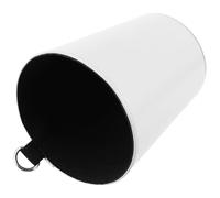 DECORNIJIA Bote de Basura para Coche Papelera Coche para Automóvil Blanco Piel Sintética y PP Diseño Práctico de Fácil Instalación y Limpieza, Contenedor de Almacenamiento de Basura
