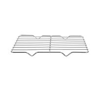DECORNIJIA Rejilla metálica para Tocino y Bandeja de Hornear, Acero Inoxidable 38x28 cm, Patas elevadas, Uso en Cocina y Barbacoa para Alimentos delicados