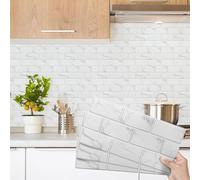 Decoroom Azulejos Autoadhesivos Blanco 15x30cm/24Pcs