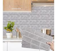 Decoroom Azulejos Autoadhesivos Gris 15x30cm/24Pcs
