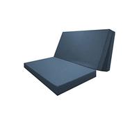 DecorQUALITY - Colchon Plegable Camper, Colchón con Espuma Plegable - para Furgonetas Camper, Cama Invitados, Camión o Caravana - Azul 135 x190 x10
