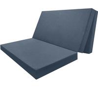 DecorQUALITY - Colchon Plegable Camper, Colchón con Espuma Plegable - para Furgonetas Camper, Cama Invitados, Camión o Caravana, Azul 150 x190 x10