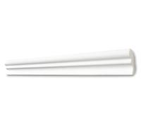 DECOSA Perfil Decorativo D50 SILVANA - Elegante Moldura de Estuco en Blanco - 1 Tira de 2 m de Longitud = 2 m - Moldura Decorativa de Poliestireno 40 x 50 mm - Para Techo o Pared