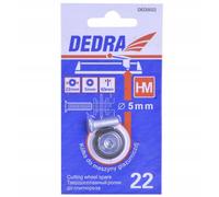 Dedra DED0022 - Rueda de corte para cortador manual de azulejos (22/6 mm, con tornillo de 5 mm)