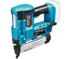 DEDRA DED7053, pistola de clavos y grapas, color , azul, metálico, 100 disparos/minuto, 4 cm, 5 cm, funciona con batería