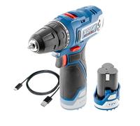 Atornillador inalámbrico DEDRA, 12V/2Ah, 32Nm, 0-400/1300 rpm, cable de carga USB-C, modelo DED7310T01