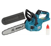Dedra SAS+ALL DED7183 - Motosierra inalámbrica (12'', 18 V, riel guía de 12", lubricación automática de cadena, motor sin escobillas, dientes semicinceles, con freno de seguridad, sin batería/cargador