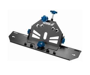 DEDRA Soporte de biselado en ángulo de 45° para amoladora angular para cortador de azulejos de 115/125 mm, corte eficiente de azulejos, acero, compatibilidad con diferentes aspiradoras