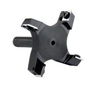 DEEFIINE Fresa planadora de 12 mm, vástago de 76 mm de diámetro, fresa para fresadora superior con plaquitas reversibles, spoilboard, 4 flautas, fresadora CNC para madera