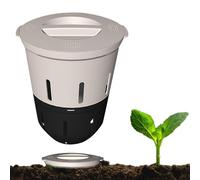 Deep Soil Composting Bin System, In Ground Organic Waste Digester Container, 3.3 Gallon Garden Vermicompost Unit, Underground Kitchen Scrap Fermentation Tube, Backyard Lawn Farm Soil Enrichment Kit