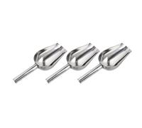 DEEPCRAFF 3 Piezas Pala Tradicional en Resistente de Inoxidable Recogedora de Acero Granos Cómoda Diseño y para Harina y Dulces Adecuado para Uso Bodas y Hogar