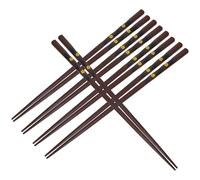 DEEPCRAFF 5pares Palillos Japoneses de Madera Natural con Estilo y Tema de Sakura Antideslizantes Reutilizables Apta para Lavavajillas con Caja Estilizada de Regalo para Sushi Comida
