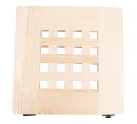 DEEPCRAFF Soporte para Macetas de Madera con Ruedas y Freno, Base Rodante | Refuerzo de Hierro Angular, Orificios de Drenaje Directos, Color Caqui, Fácil Traslado y Gran Carga