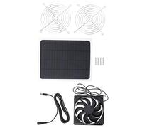 DEEPCRAFF Ventilador Solar Pequeño para Gallinero 6w de Plástico | Panel Monocristalino, Convierte Luz en Energía, para Granja Ganadera y Casa de Árbol, Negro