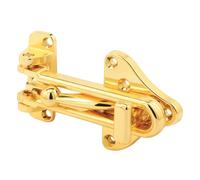 Defender Security U 11315 Protector de puerta de barra oscilante con cerradura auxiliar de alta seguridad, acabado de latón, 1 paquete, 1 pack