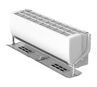 Deflector de aire acondicionado montado en la pared con filtro de algodón, panel de dirección de flujo de aire ajustable para el hogar y la oficina gestión del aire (semifiltración)
