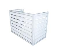 Deflector de aire acondicionado y barandilla de unidad exterior, cubierta de aluminio para aires acondicionados y bombas de calor, protección resistente a la intemperie para unidades exteriores