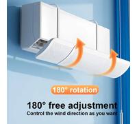Deflector de viento de aire acondicionado de soplado antidirecto, Deflector de salida montado en la pared, cubierta de guía de acondicionamiento colgante 2pcs