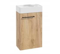 Mueble de baño con lavabo, roble artesanal, colgante, 60x40 cm (pequeño)