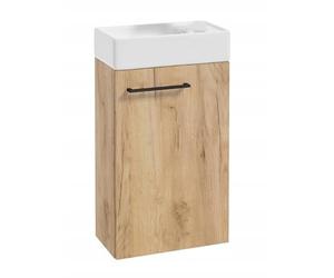 .Deftrans Domodomo Armario de baño con Lavabo, Armario de Lavabo de 40 x 60 x 21,3 cm, Armario de Pared para baño pequeño, Armario para baño de Invitados, Madera Mueble baño con Lavabo