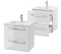 .Deftrans Domodomo - Mueble de baño con Lavabo, 50 x 50 x 45,6 cm, Armario de cerámica para Lavabo de baño, Color Blanco