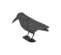 degawo Eficaz cuervo falso para ahuyentar pájaros - Ahuyentador de palomas y espantapájaros, apto para animales, de pie o colgado, de polietileno, 38 cm de largo, 11,5 cm de alto, en color negro