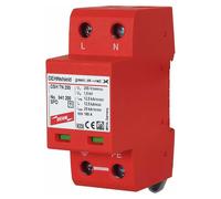 Dehn + Söhne Limitador de sobretensión DSH TN 255 para sistemas TN monofásicos Rojo