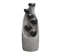 Dehner Fuente de jardín, Resistente a Las heladas, para Exteriores, con iluminación LED, Aprox. 91 x 33 x 29,5 cm, poliresina, Gris