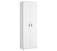 DEKIT Armario zapatero FIT - Madera de ingeniería Roble natural 2 puertas 6 estantes 190x61x35 cm