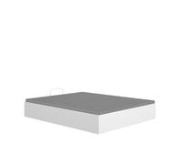 DEKIT - Canapé Abatible Nest 135x190 cm Blanco | Gran Capacidad de Almacenaje | Tapa Transpirable 3D y 4 valvulas de aireación| Pistones Hidráulicos | Reforzado