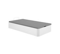 Canapé Round diseño abatible con canto curvo blanco 190 cm White 90 x 190 cm