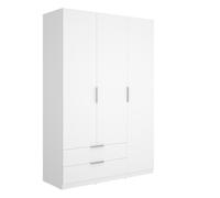 Armario emax 3 puertas con 2 cajones blanco 203,5x136,6x51,4 cm