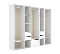 DEKIT Grupo RIMOBEL-Conjunto Armario-VESTIDOR con 4 CAJONES+Zapatero,Trasera Reversible
