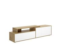 Mueble de TV Elsa puerta abatible con compartimento blanco/natural 46,9x185x40,2 cm White/natural