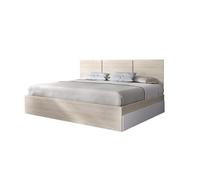 DEKIT GRUPO RIMOBEL HAVANA - Cabezal de tres plafones con cuatro cajones y aro de cama 135/140X190 - NATURAL / BLANCO - 96 x 256.8 x 195.4