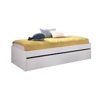 DEKIT GRUPO RIMOBEL LAGO - ARO DE CAMA DE 90X190 CON ARRASTRE - BLANCO - 40,3 x 95,8 x 194,8 White